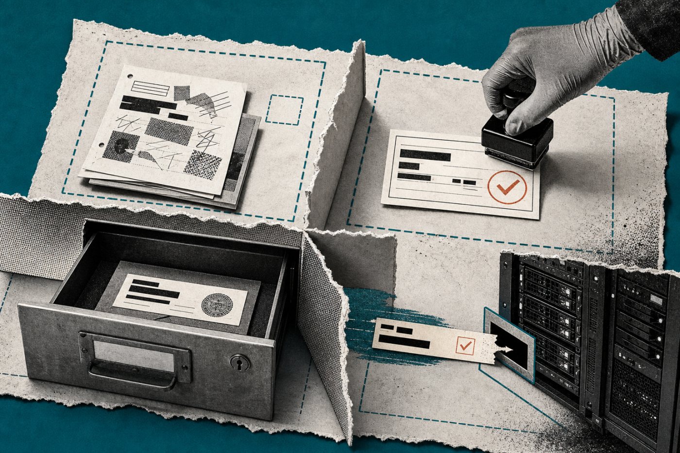 Identity, authorization, credential brokering and API execution operate in separate trust boundaries, keeping reusable credentials away from the agent.