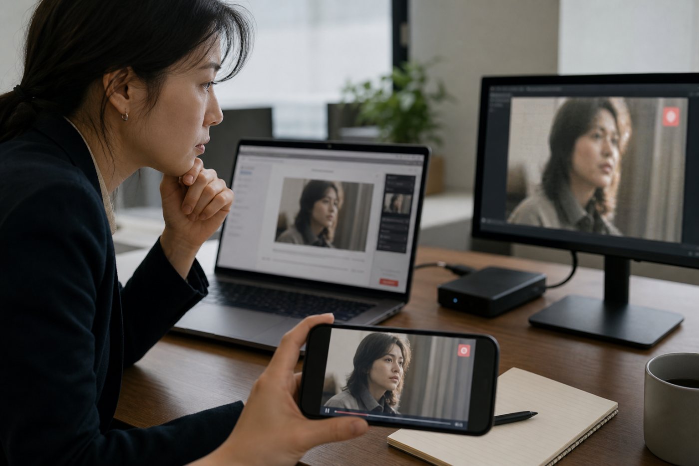 AI 생성물이 다운로드와 플랫폼 변환을 거친 뒤에도 사람용 안내와 기계 판독 표시가 유지되는지 확인하는 과정