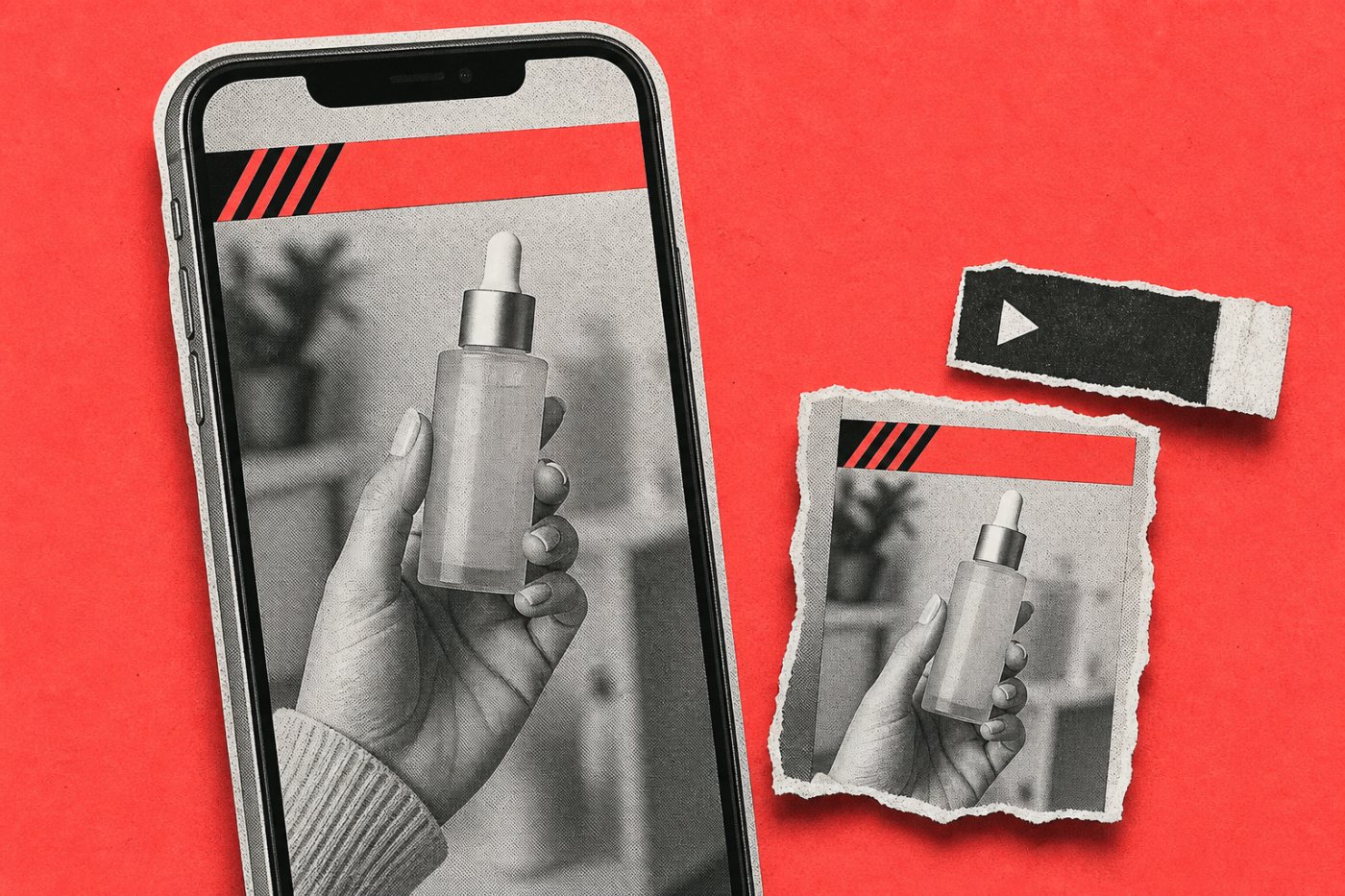 Revisión de un aviso publicitario al comenzar un segmento patrocinado y tras adaptar el vídeo a otra plataforma.