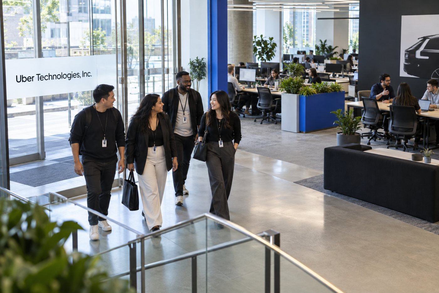 Pegawai Uber kembali bekerja di hub kantor setelah posisi sepenuhnya remote dibatasi.