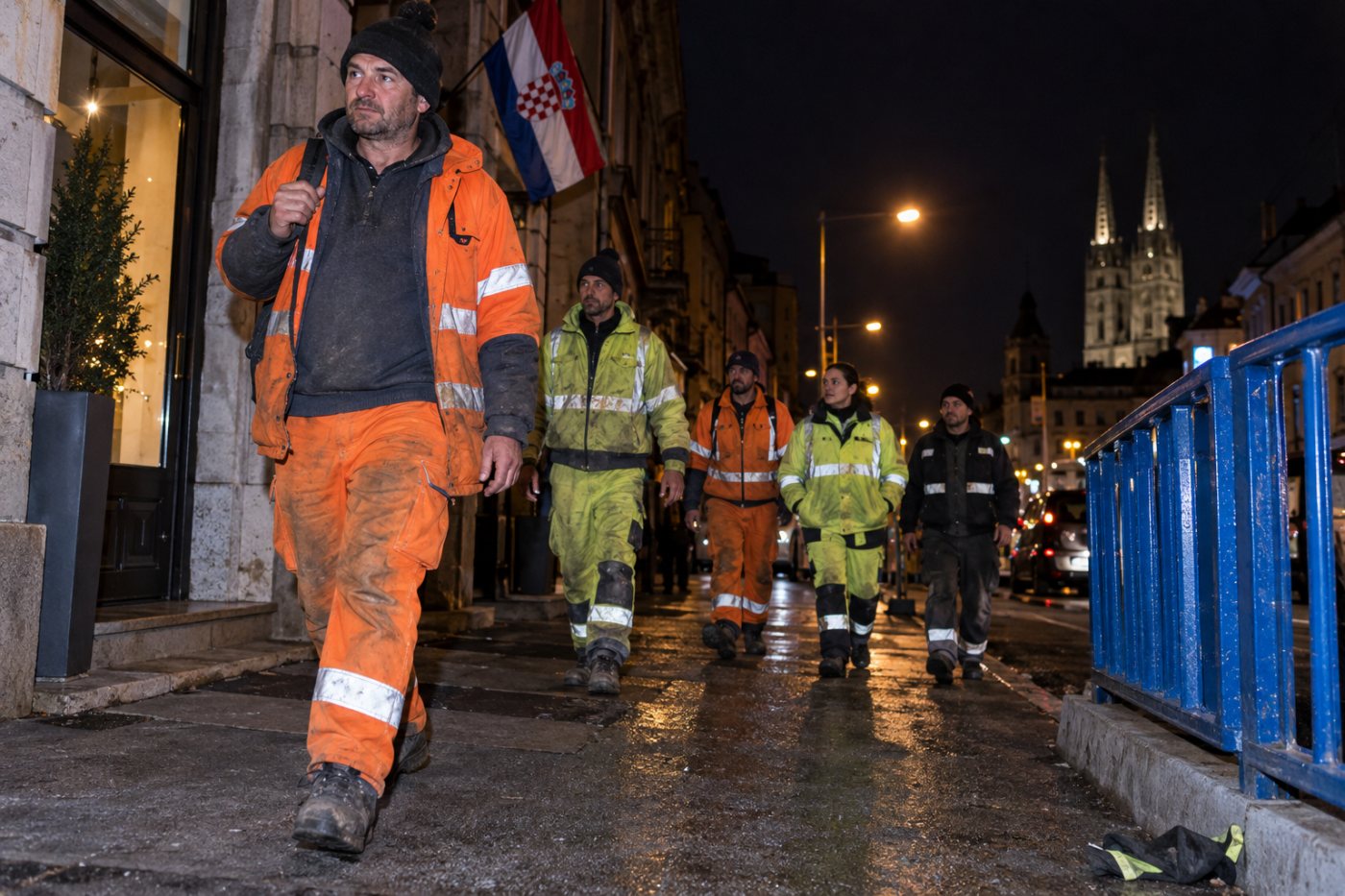 Uvjetni hrvatski obračun prikazuje kako se od jednog na pet radnika množe bruto plaća, doprinos i EOR naknada.