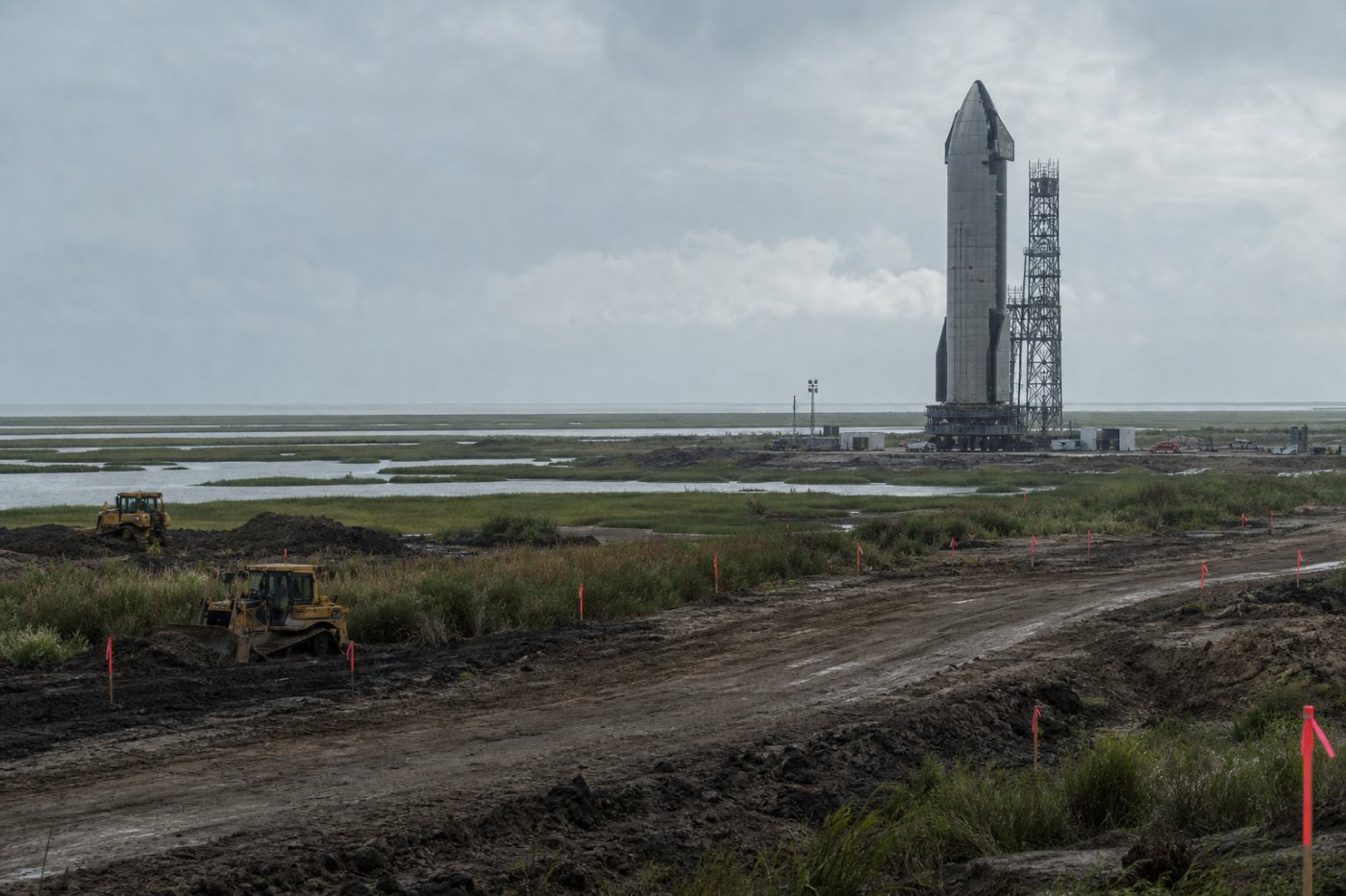 Планируемое строительство Starbase Louisiana перед целевым первым запуском Starship в 2029 году