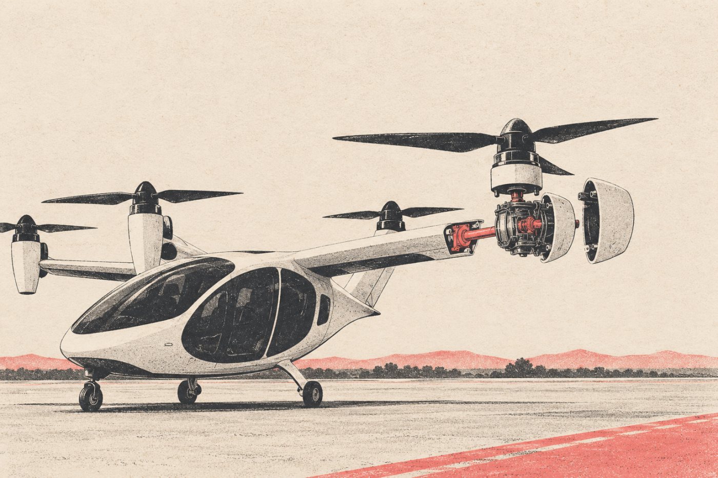 Avioni elektrik i Joby Aviation ilustron si ndryshimi i një pjese mund të kërkojë verifikim në një program industrial.