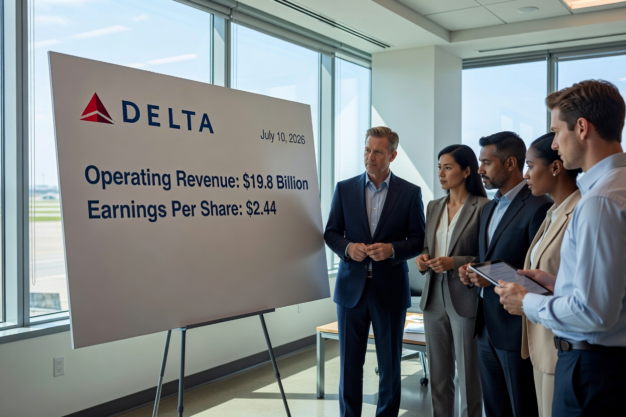 Таблица ключевых GAAP-показателей Delta Air Lines за июньский квартал 2026 года