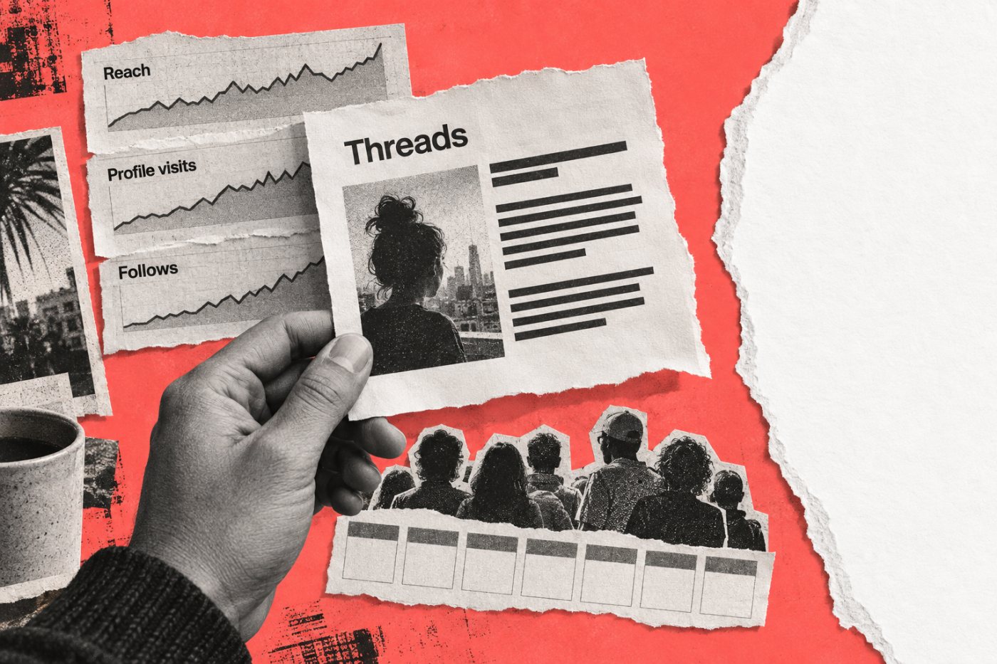 Meta AI fasst Entwicklungen in Threads Insights zusammen, während die zugrunde liegenden Messwerte für den Vergleich sichtbar bleiben.