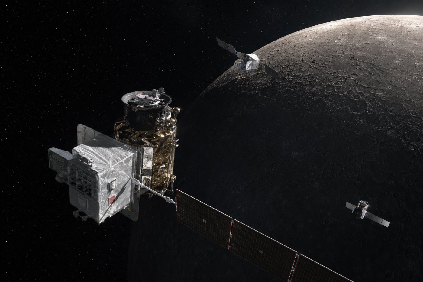 BepiColombo durchläuft vom gemeinsamen Merkurorbit bis zur Trennung von Mio mehrere aufeinanderfolgende Missionszustände.