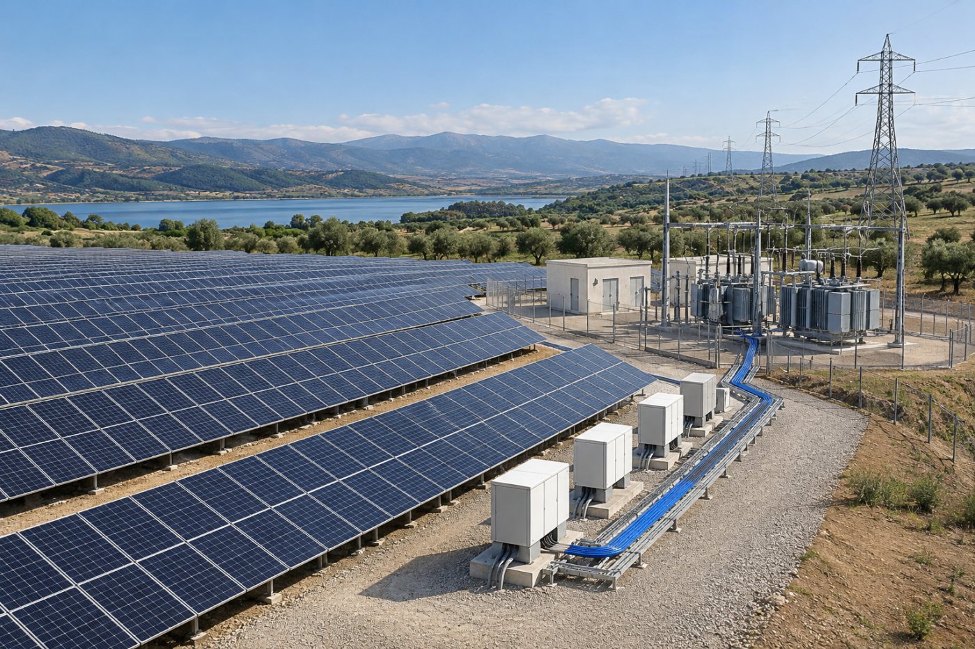 Un impianto solare, tra i tipi di progetti per cui Alter5 organizza finanziamenti istituzionali