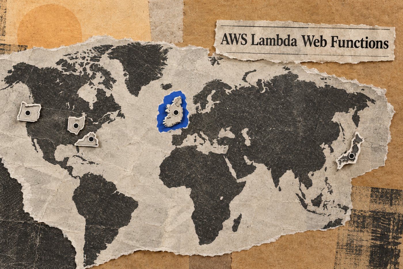 Почетните региони за AWS Lambda Web Functions ги вклучуваат Ирска, Токио и три локации во САД.