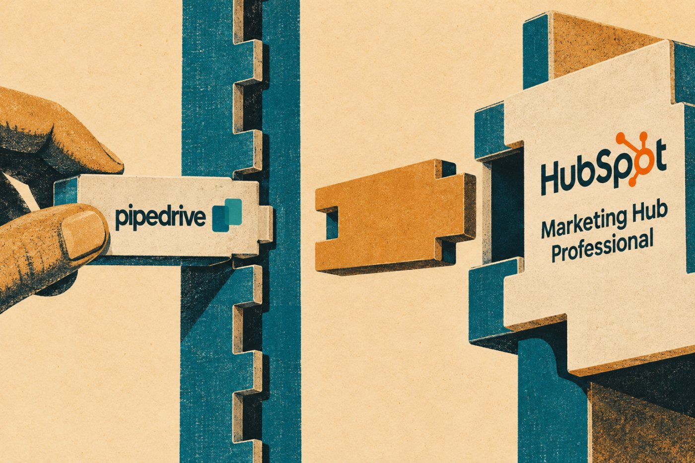 „Pipedrive Campaigns“ priedo ir atskiro „HubSpot Marketing Hub Professional“ plano išlaidų skirtumas.