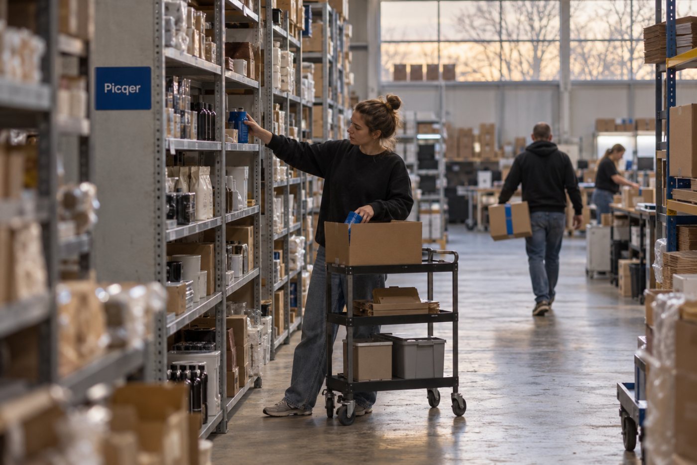 Picqers magazijnfunctie verbindt voorraadbeheer met het verzamelen van bestellingen binnen de Commerce Hub.