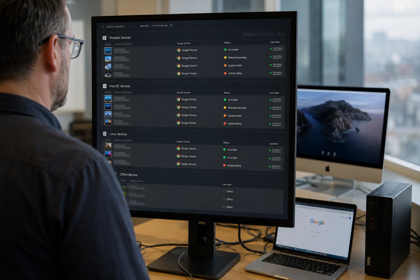 ادارے کی inventory میں محفوظ اور پرانے Chrome endpoints کی الگ شناخت