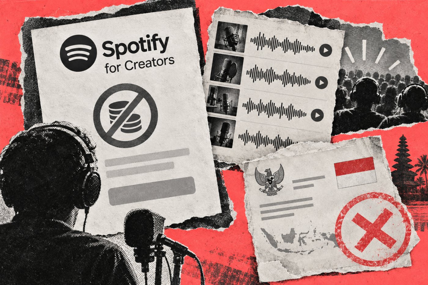 Kelayakan Spotify Partner Program tertahan oleh alamat resmi Indonesia meski metrik podcast diperiksa.