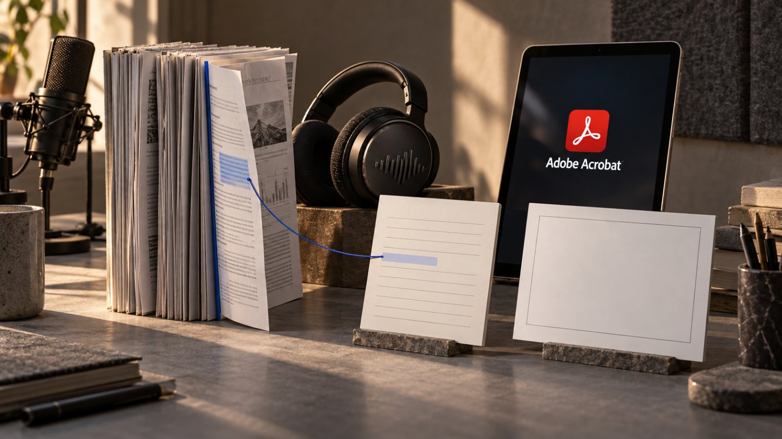 Acrobat mengubah PDF menjadi podcast—kutipan sumber tetap harus diperiksa
