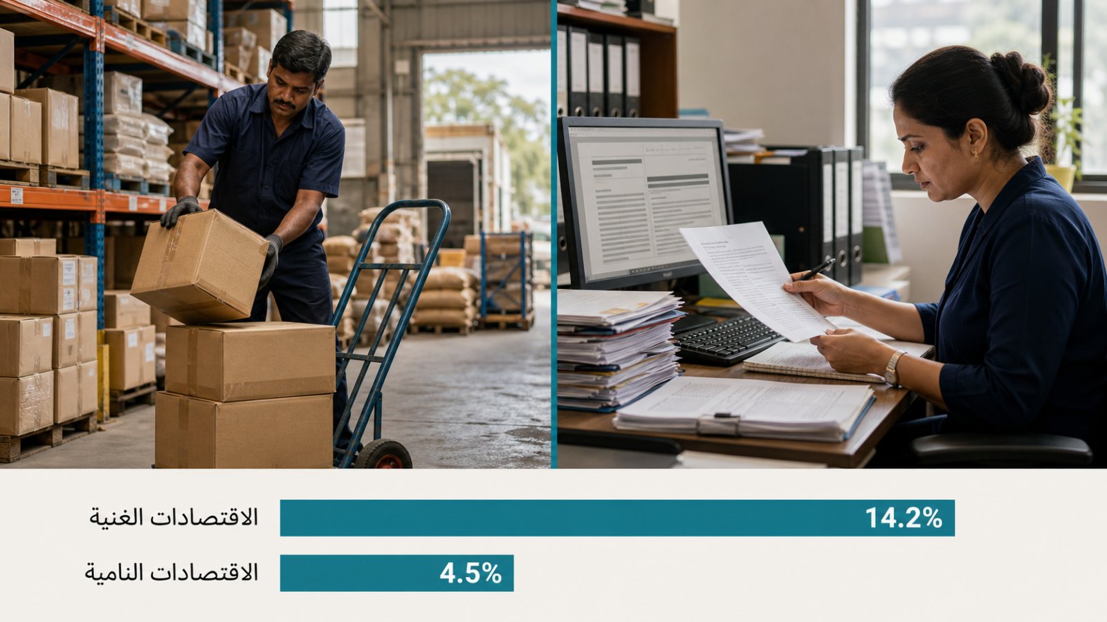 خطر أتمتة الوظائف 4.5% في الاقتصادات النامية، لا 14.2%