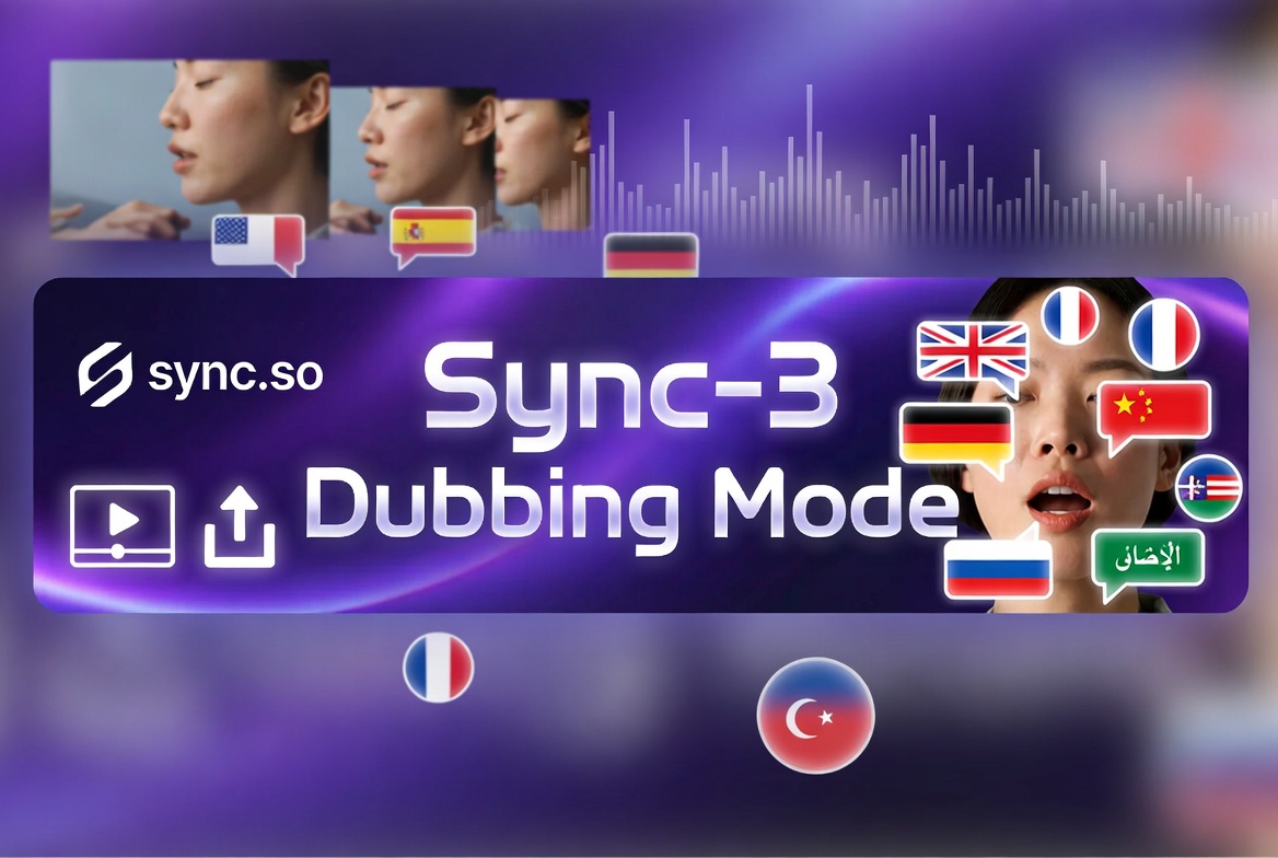 Sync Just Added Real Dubbing Mode to Sync-3 – Lipsync + Translation in One Click