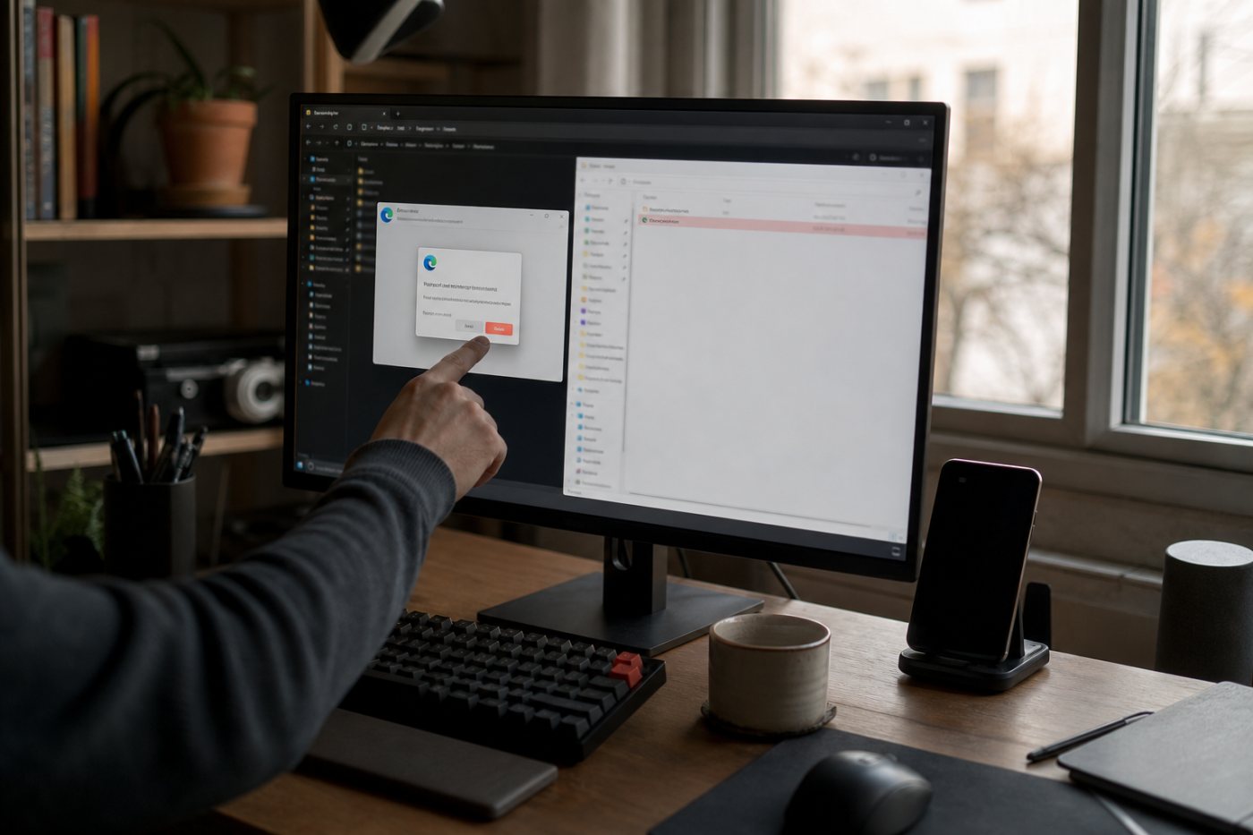 Безопасный экспорт паролей из Microsoft Edge во временный локальный CSV