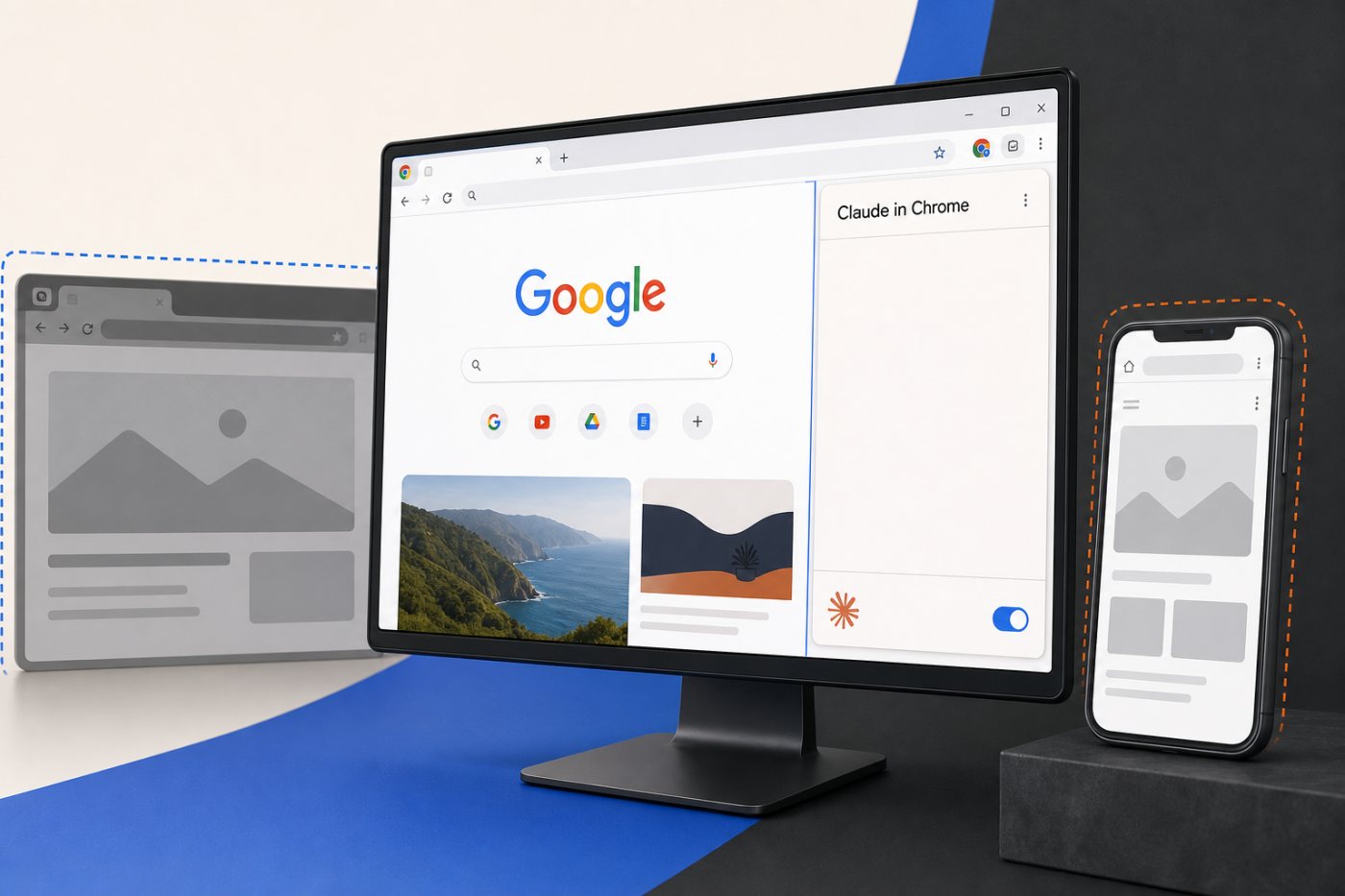 Claude in Chrome disponible para una cuenta de pago en Google Chrome, con móviles y otros navegadores Chromium fuera de compatibilidad.