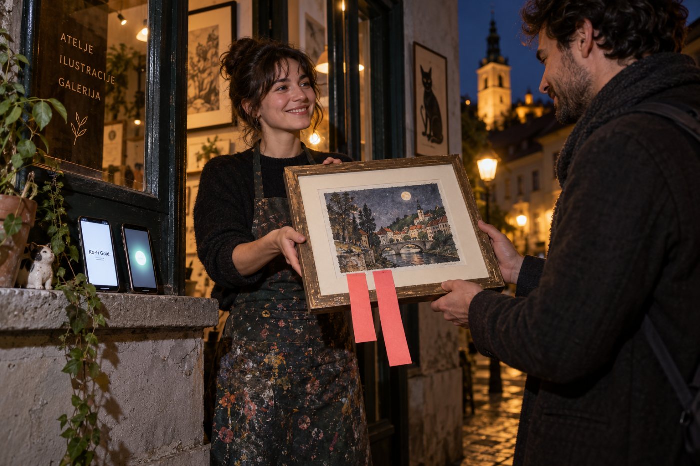 Primer istega naročila po meri za 150 $ pokaže različen izkupiček pri brezplačnem Ko-fi in Buy Me a Coffee.