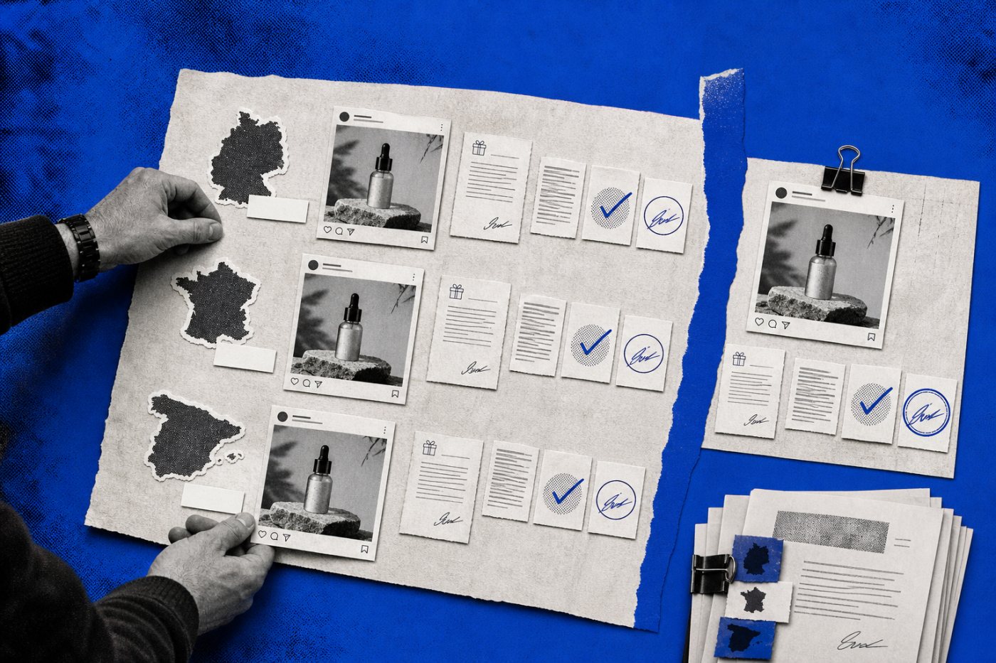Une matrice pré-lancement associe chaque marché, langue et format à ses contrôles de transparence.