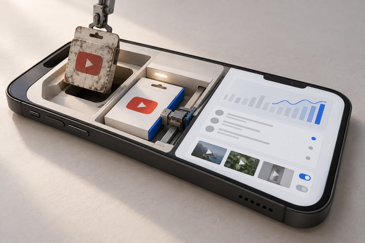 The current YouTube Studio release replaces an obsolete mobile installation through the official app store.