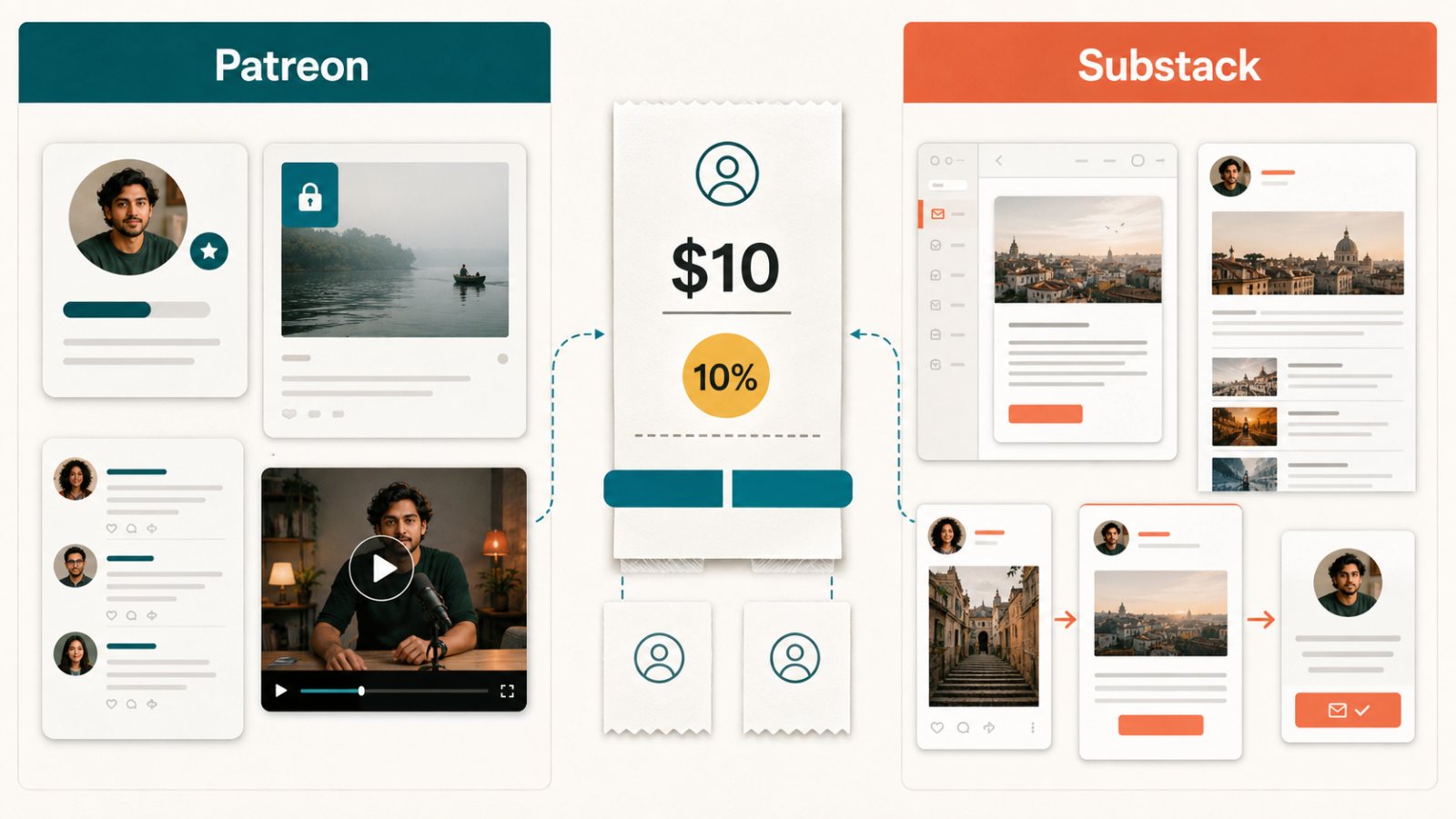 Patreon না Substack: একই ১০% কাটলেও আপনি একই সেবা পান না