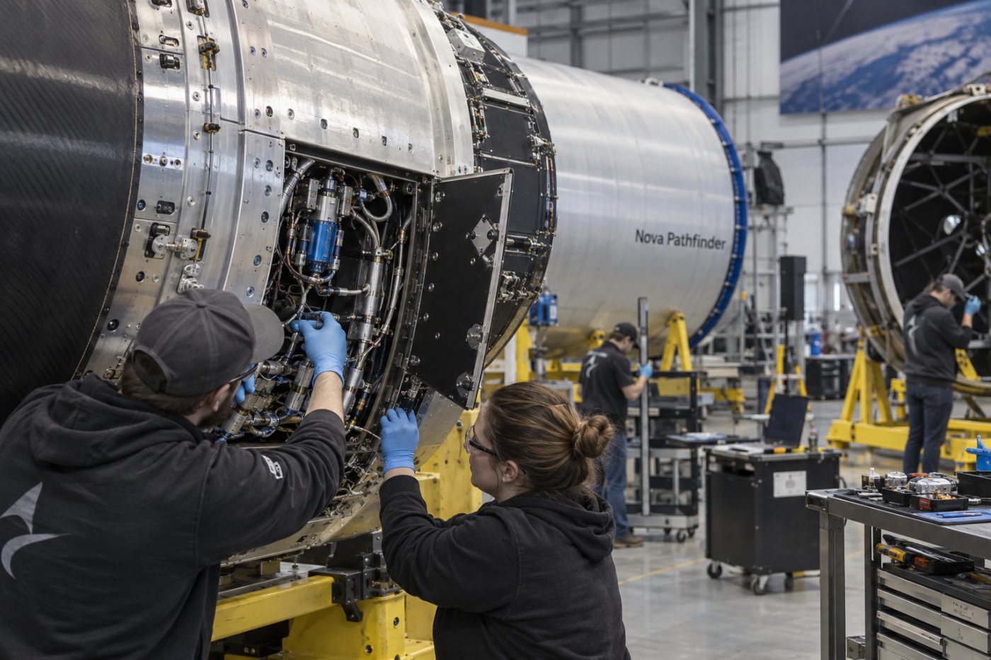 Perangkat keras Nova Pathfinder diproduksi dan diperiksa saat Stoke Space meningkatkan kapasitas manufaktur.