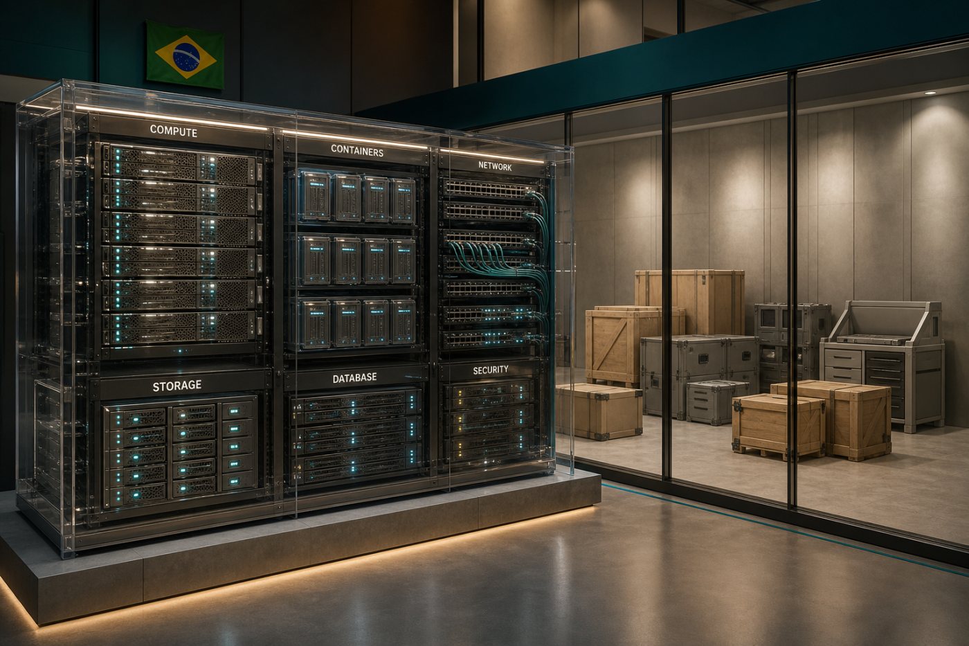 Serviços convencionais da Alibaba Cloud em operação no Brasil e ferramentas de IA agêntica ainda pendentes.