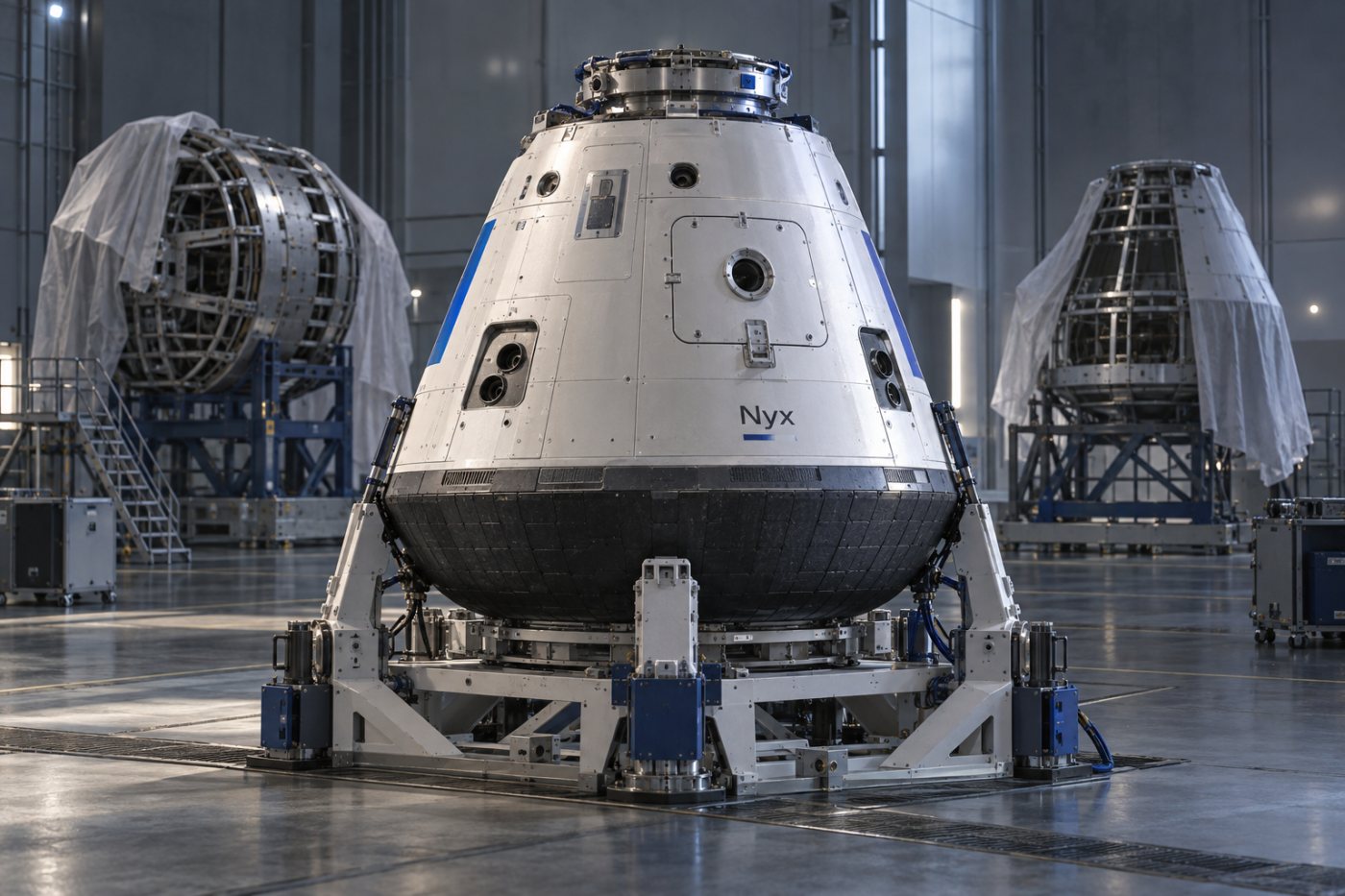 Nyx prepared for its funded ISS demonstration while two follow-on cargo missions remain optional.