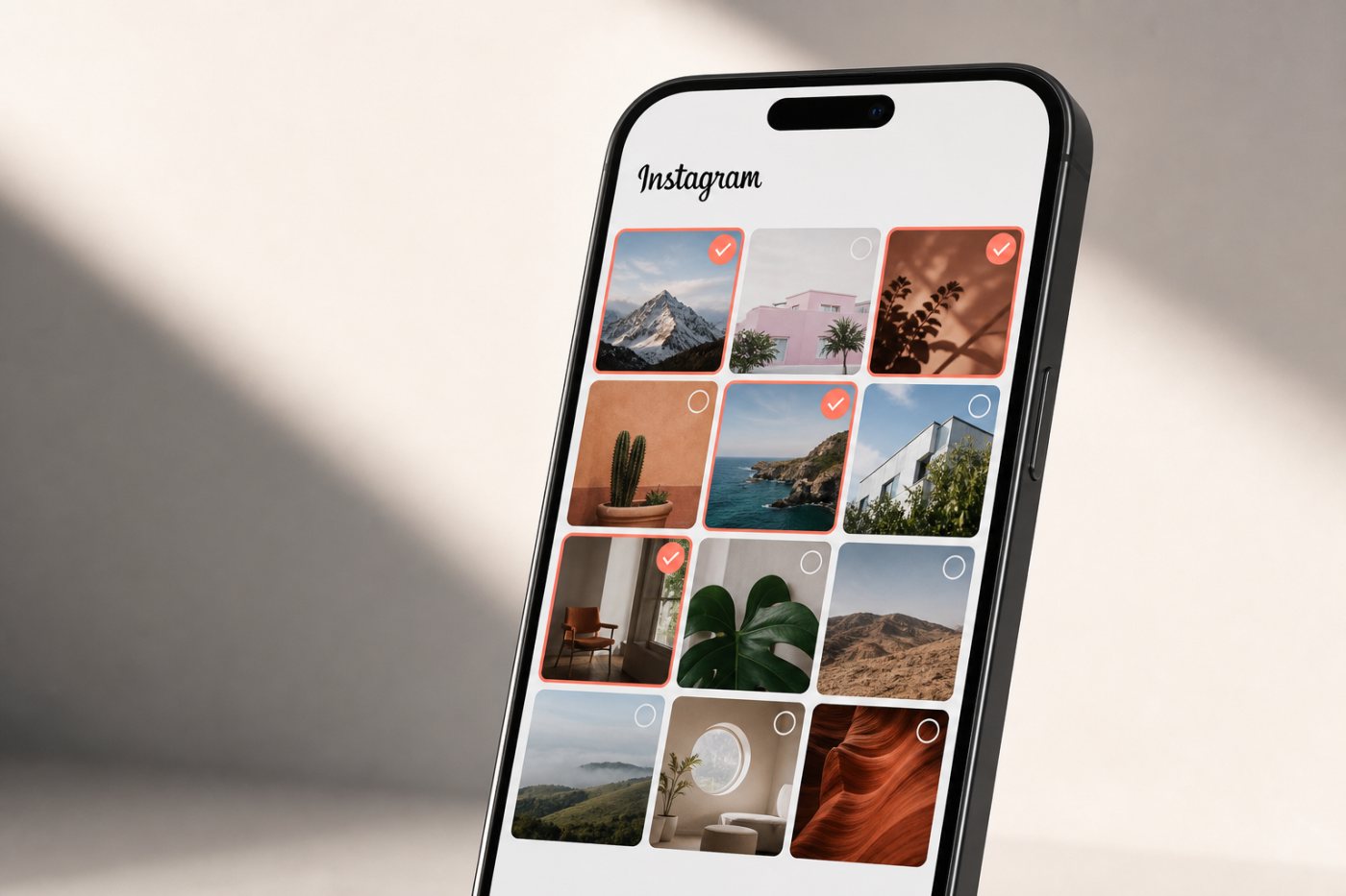 Несколько старых публикаций Instagram выбраны для одновременного снятия отметок «Нравится»