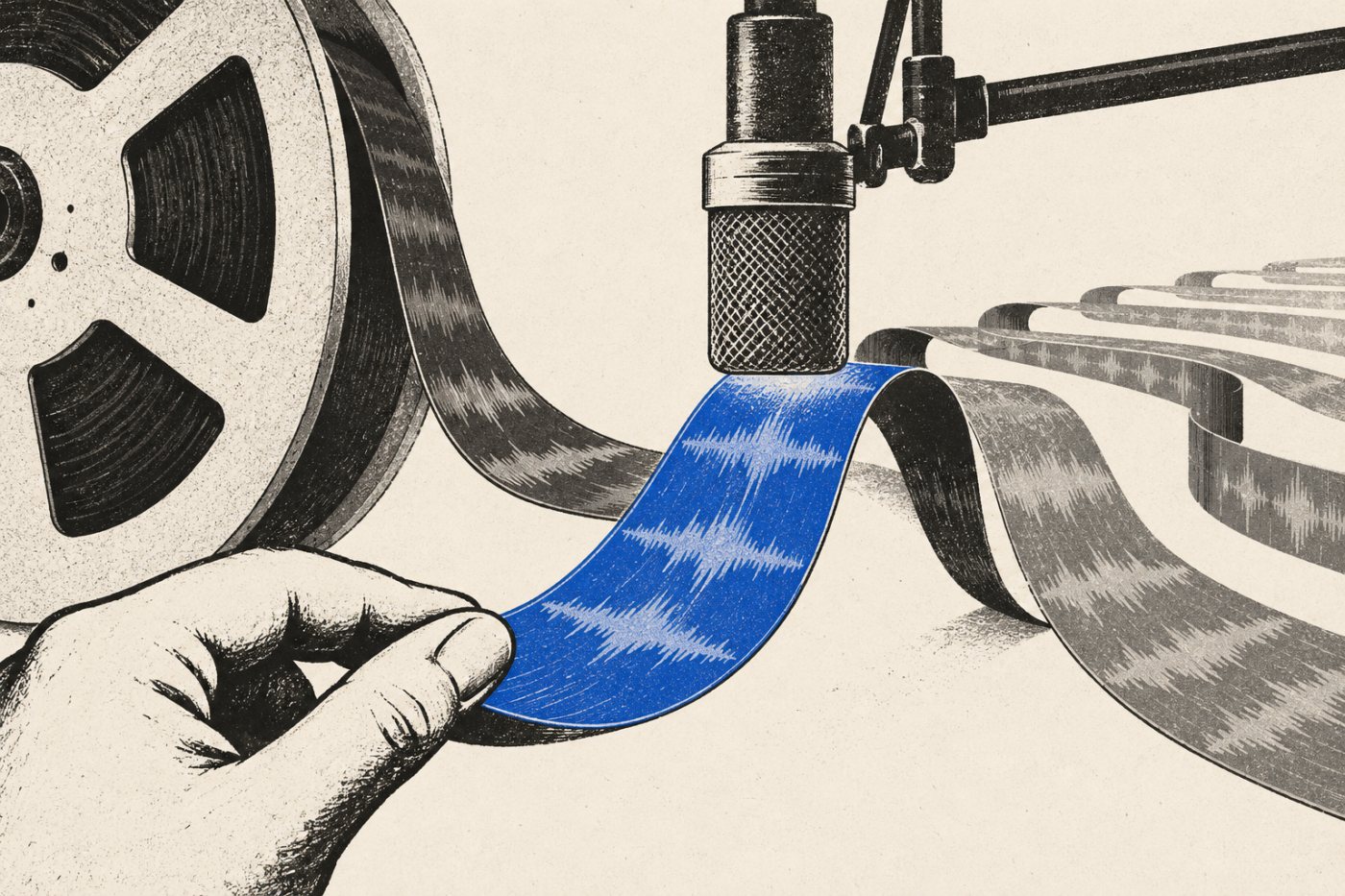 A sampled voice-agent trace has its audio attachment selected for an online quality evaluation.
