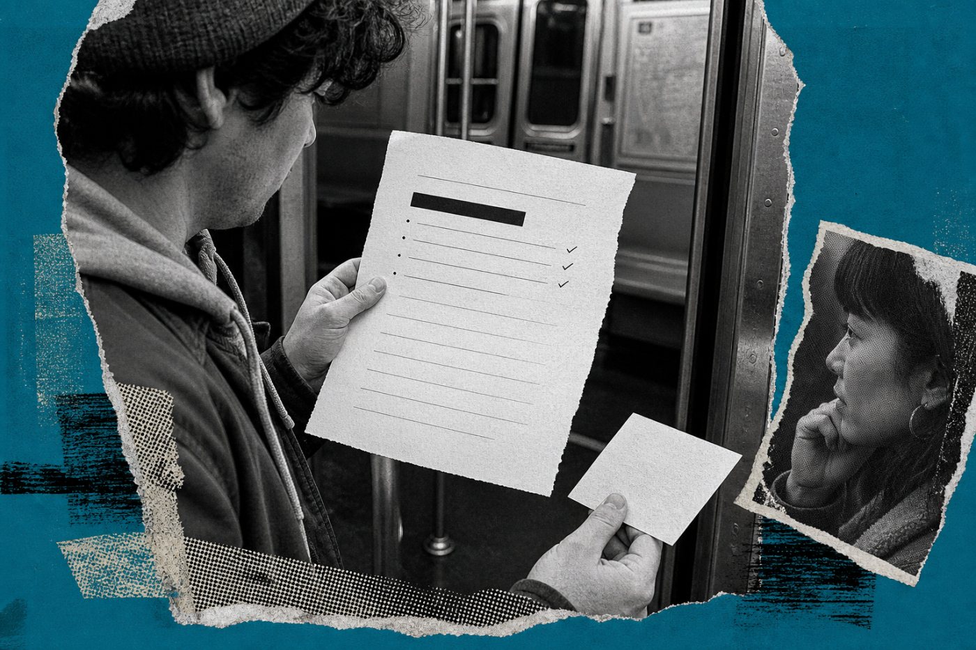 Un invitado de SubwayTakes prepara una opinión concreta antes de una conversación espontánea.