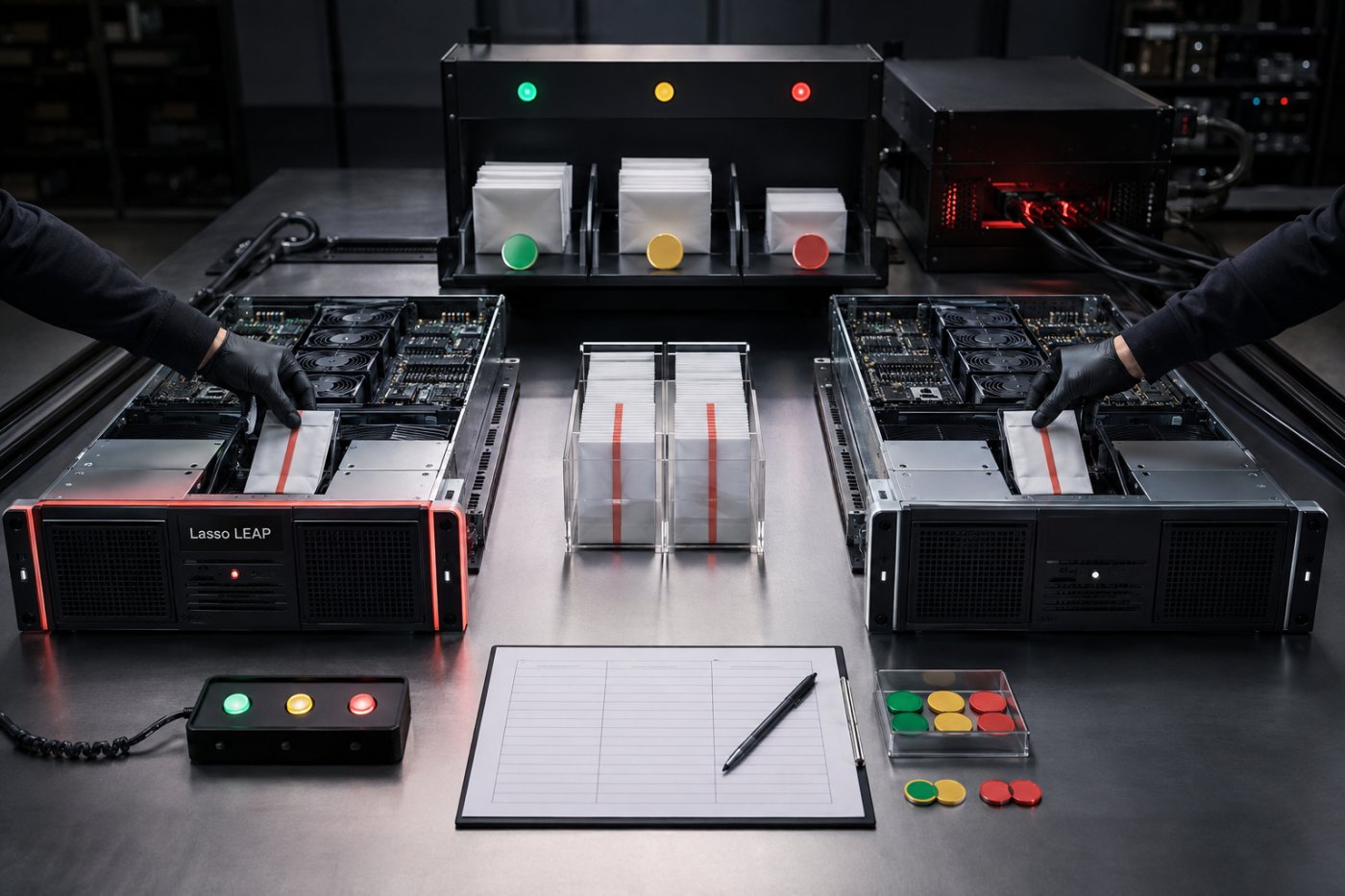 A matched evaluation tests Lasso LEAP and another guardrail for latency, detection quality and escalation outcomes.