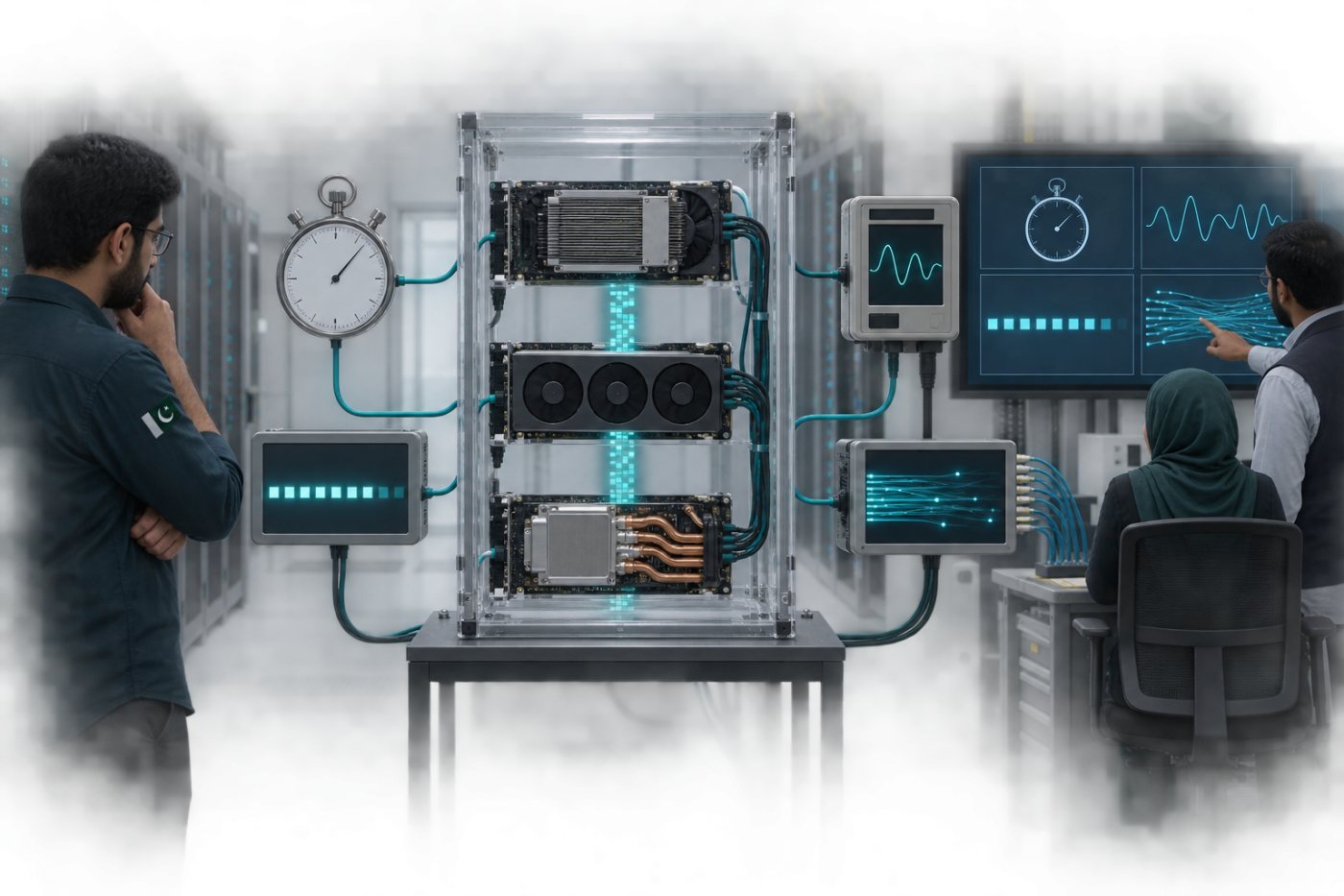 پاکستانی cloud ٹیم کی latency، output، بجلی اور network cost پر Gimlet pilot کی جانچ