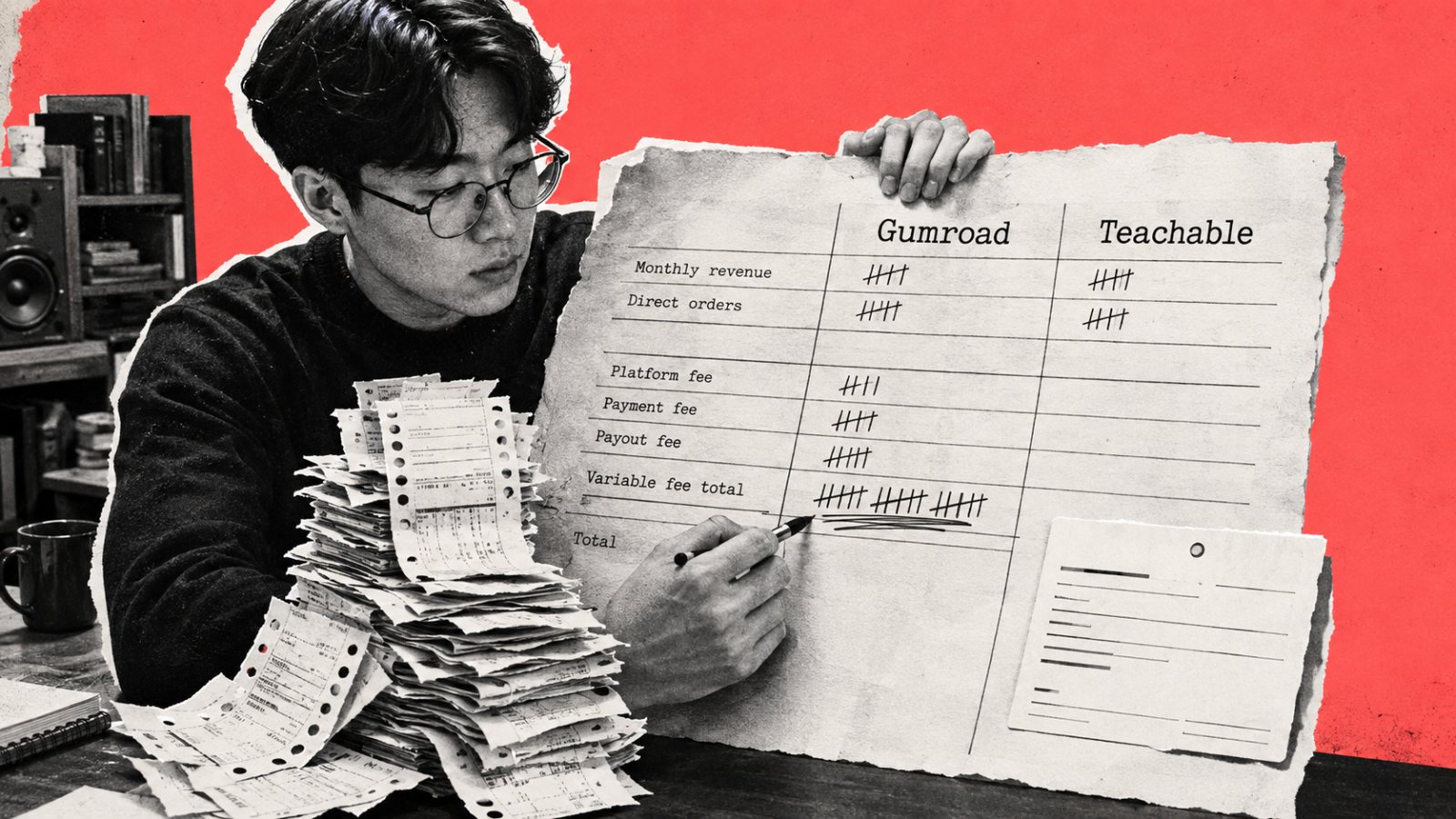 Gumroad 10%와 Teachable 월정액, 매출이 커지면 답이 바뀐다