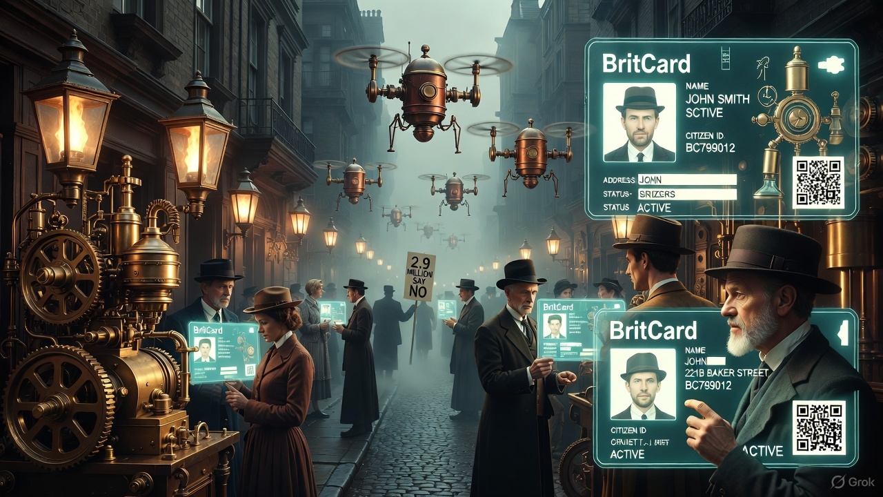 BritCard Blues: Britain's Digital ID Dream Sparks a 2.9 Million-Strong Orwellian Nightmare