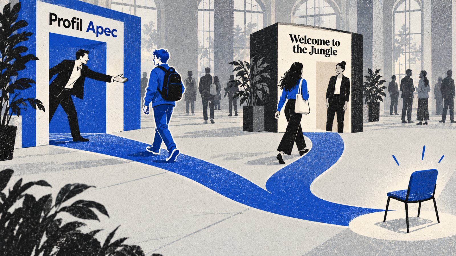 Apec ou Welcome to the Jungle : être visible ne signifie pas chercher pareil