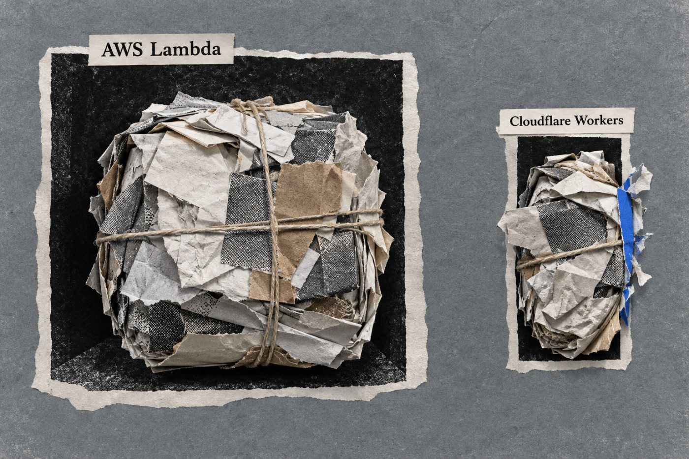 A conditional integration task compared with the documented memory limits of AWS Lambda and Cloudflare Workers.