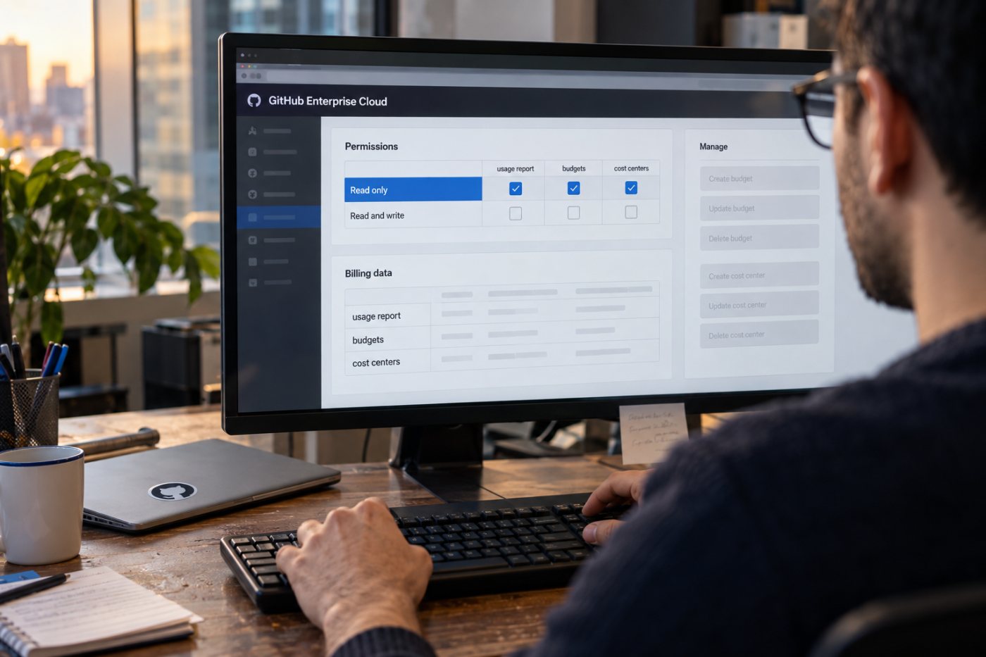GitHub Enterprise Cloud’da salt okunur uygulamanın raporları alması ve yazma işleminin ayrı yetkide kalması