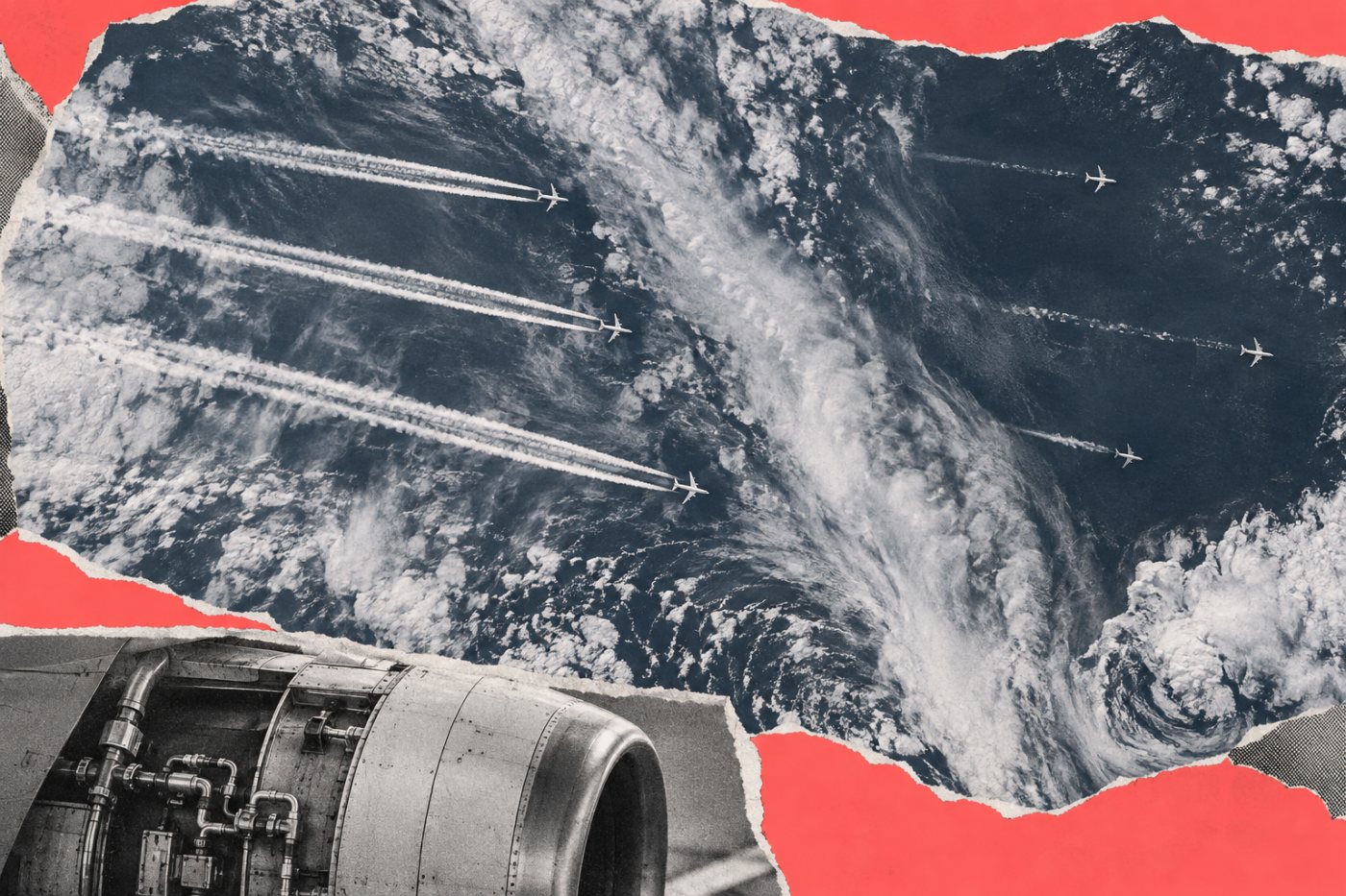 Un essai contrôlé compare la formation de traînées entre vols témoins et trajectoires optimisées.