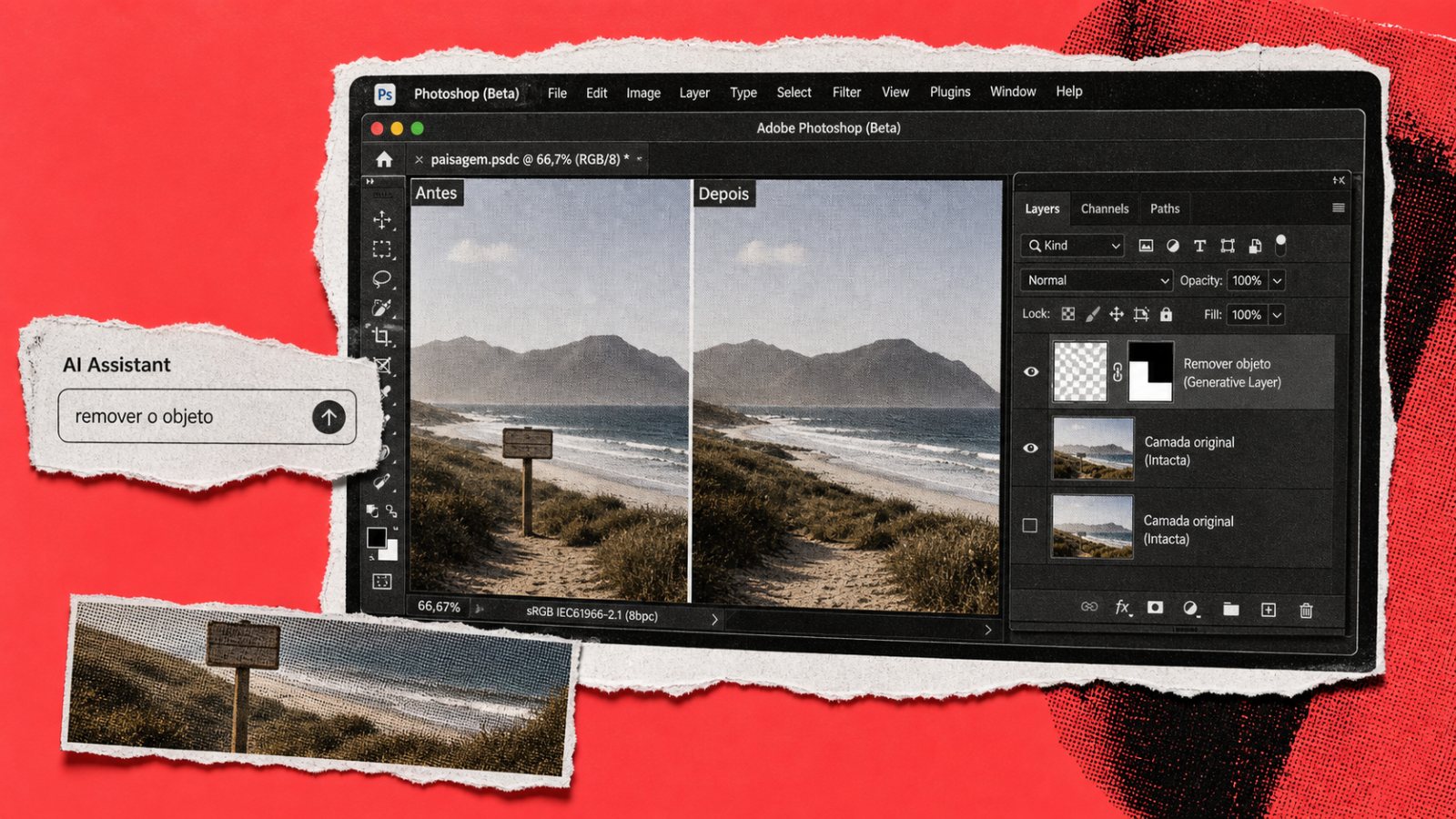 AI Assistant do Photoshop: use prompts sem destruir as camadas originais