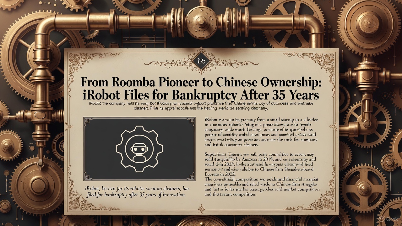 From Roomba Pioneer to Chinese Ownership: iRobot Files for Bankruptcy After 35 Years