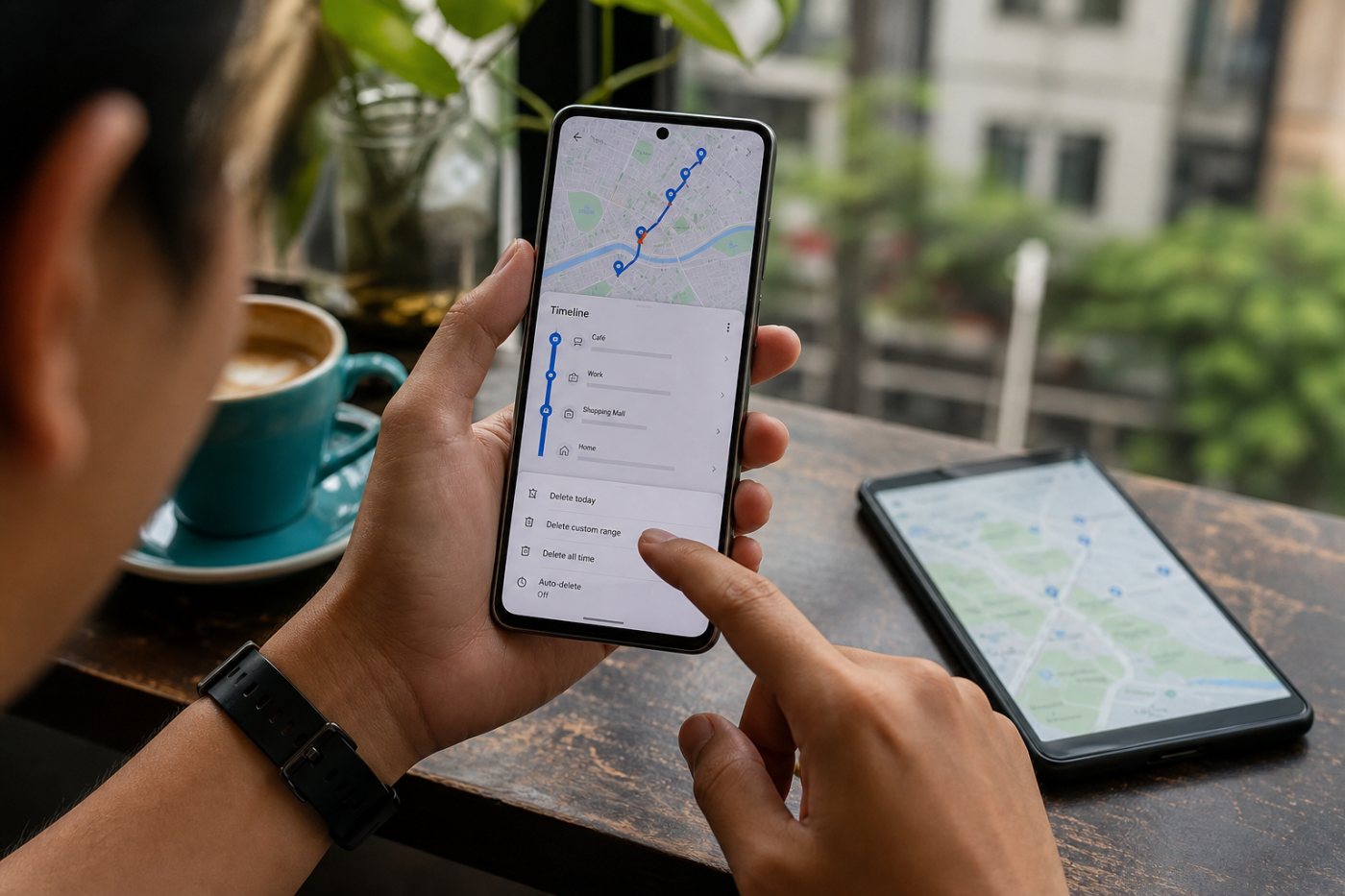 Kunjungan dan rute di Google Maps Timeline dihapus melalui pengaturan khusus pada perangkat seluler.