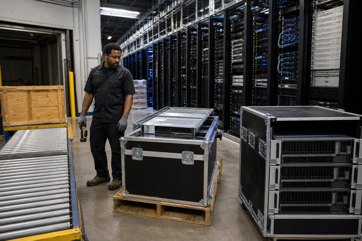 Packaged AI server systems awaiting deployment amid deal uncertainty