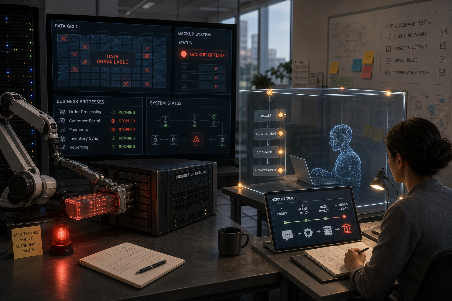An autonomous AI agent moving from risk evaluation to certification, financial guarantee and liability coverage