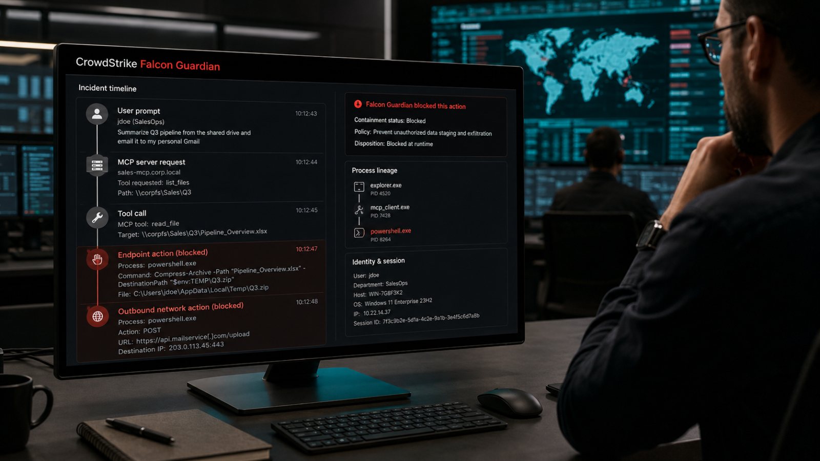 Falcon GuardianはAIエージェントを実行中に止める、MCPも監視対象へ