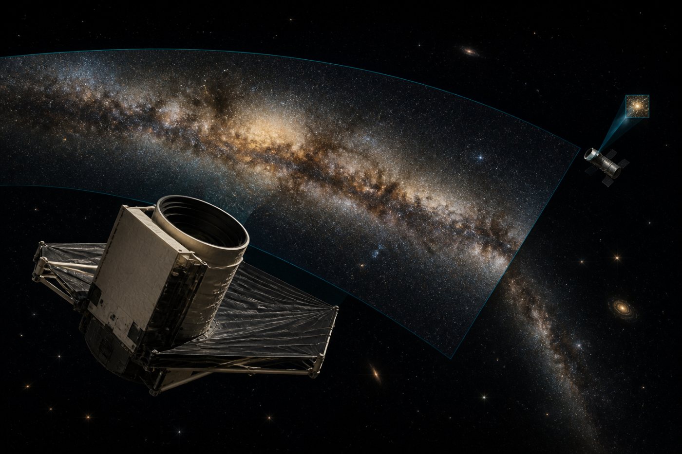 Roman realiza desde L2 un amplio estudio de la Vía Láctea que exigiría numerosas observaciones separadas con Hubble.