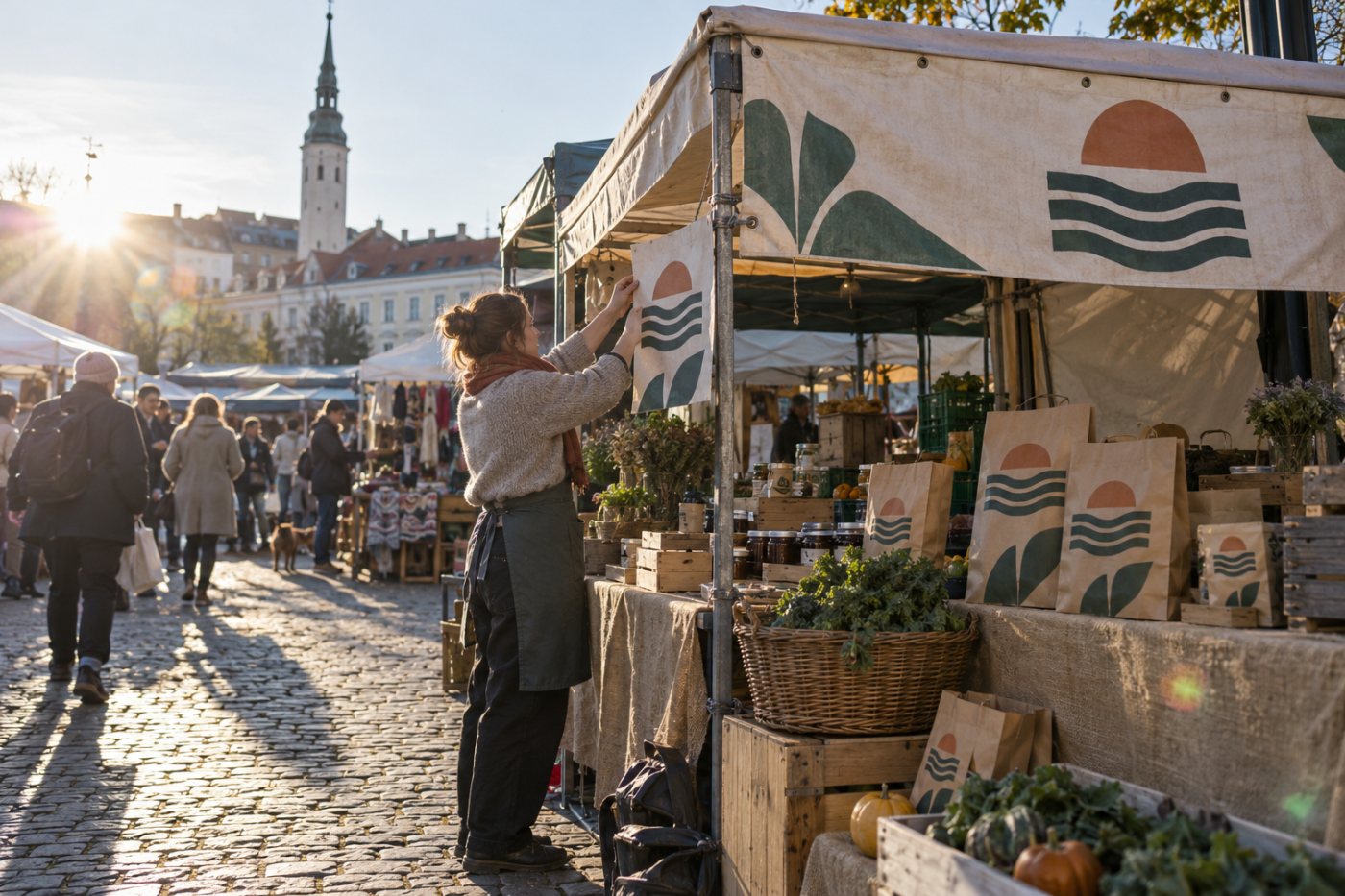 Canva Pro brändikomplektist lähtuvad kujundused hoiavad väikese brändi eri väljundites ühtse ilme.