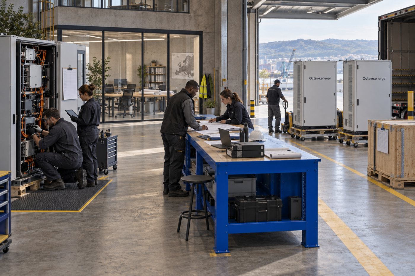 Octave.energy verbindet langfristigen Marktausbau mit der Finanzierung auslieferungsbereiter Batteriespeicher.