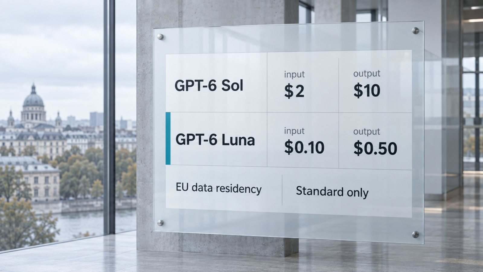 GPT-6 Sol en Luna halveren API-kosten, maar EU-opslag kent een grens