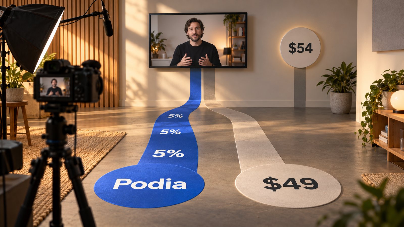 Podia apo Thinkific: tarifa 5% përballet me abonimin 54 dollarë